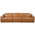 Triple Power Recliner Sofa with Three-Stage Reclining - Tan