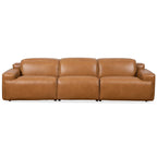 Triple Power Recliner Sofa with Three-Stage Reclining - Tan