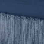 Navy Seersucker Comforter Set with Hypoallergenic Filling - King