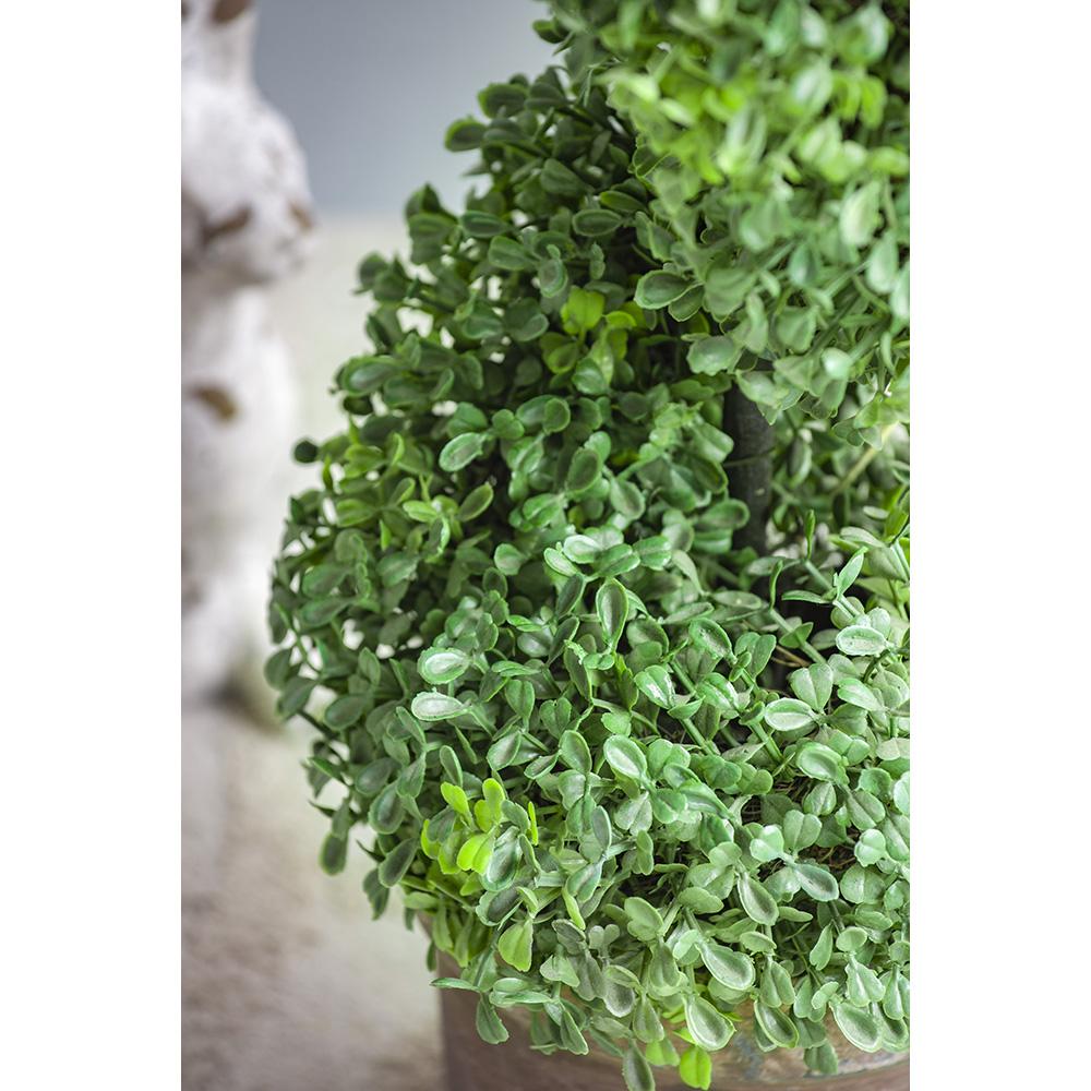 Artificial Spiral Boxwood Tree with Spiral Design - Green Leaves