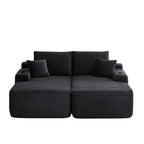 69" Cloud Sectional Couch with Double Chaise - Fabric