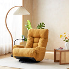 Adjustable Swivel Lounge Chair with 360° Rotating Seat and Headrest Support - Multiple Colors