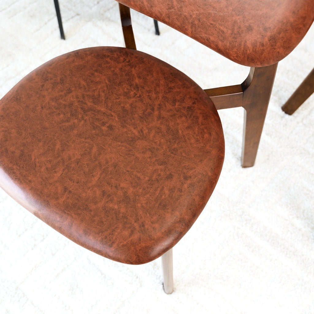 Kelsey Stylish Dining Chair Set of 2 with Solid Wood Construction - Black or Light Brown