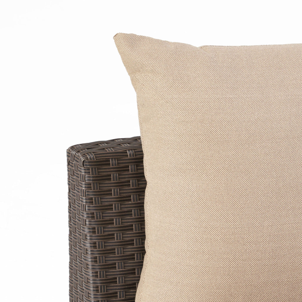 Pt Limon Modern Outdoor Single Sofa with Iron Frame – Pearl Silver or Light Brown