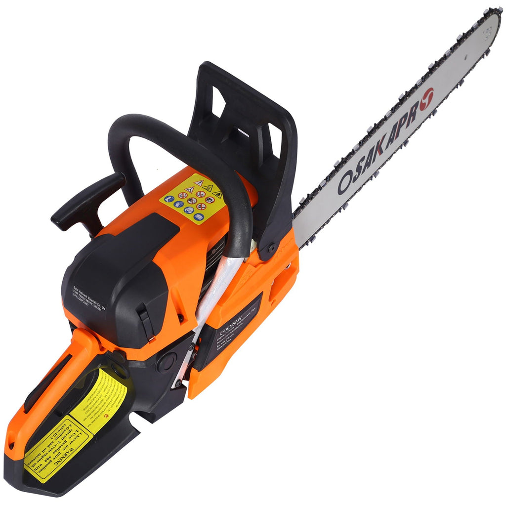 Professional Gasoline Chainsaw with 20-Inch Bar - Orange
