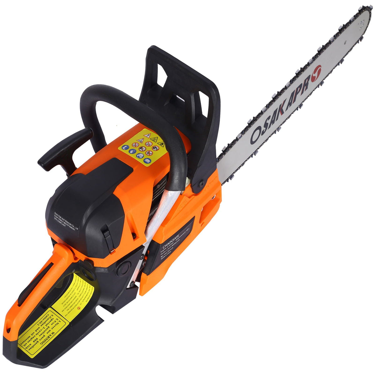 Professional Gasoline Chainsaw with 20-Inch Bar - Orange