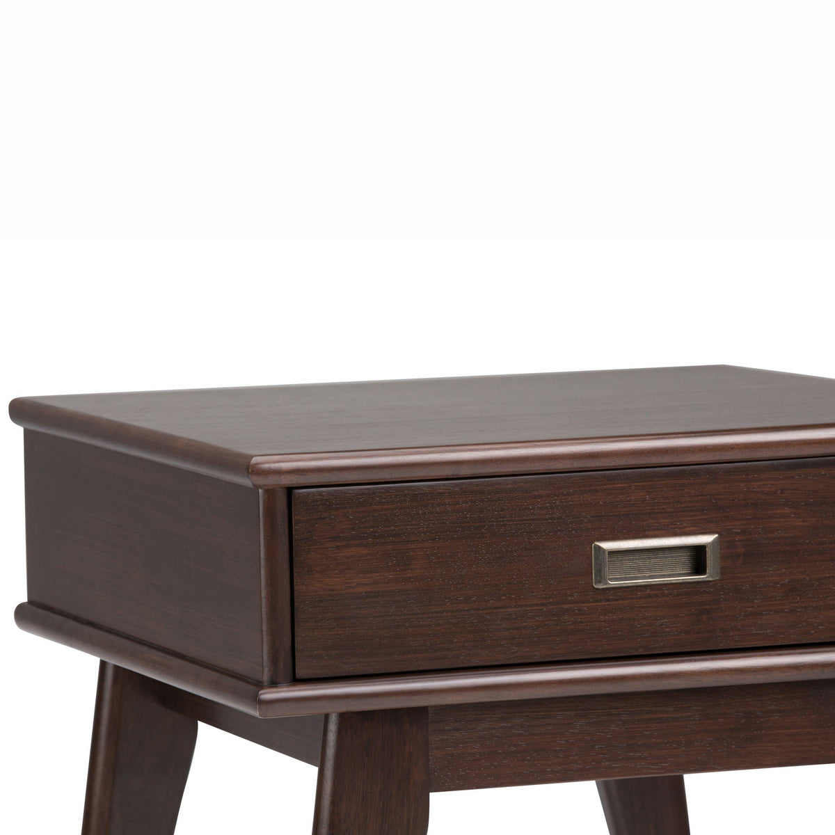 Handcrafted Mid Century End Table with Drawer – White, Dark Brown, or Light Brown