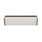 Modern 70" TV Stand with Full Extension Drawers - White or Light Brown