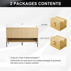 Modern Bathroom Vanity Combo with Single Resin Sink and Storage Cabinet - Light Brown