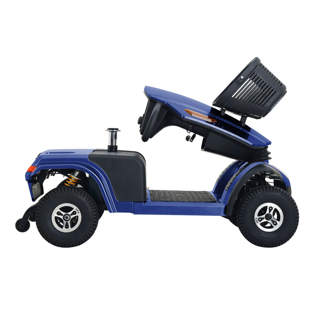 Heavy Duty Mobility Scooter with Long Range and Enhanced Safety - Red, Blue, Black, Gray