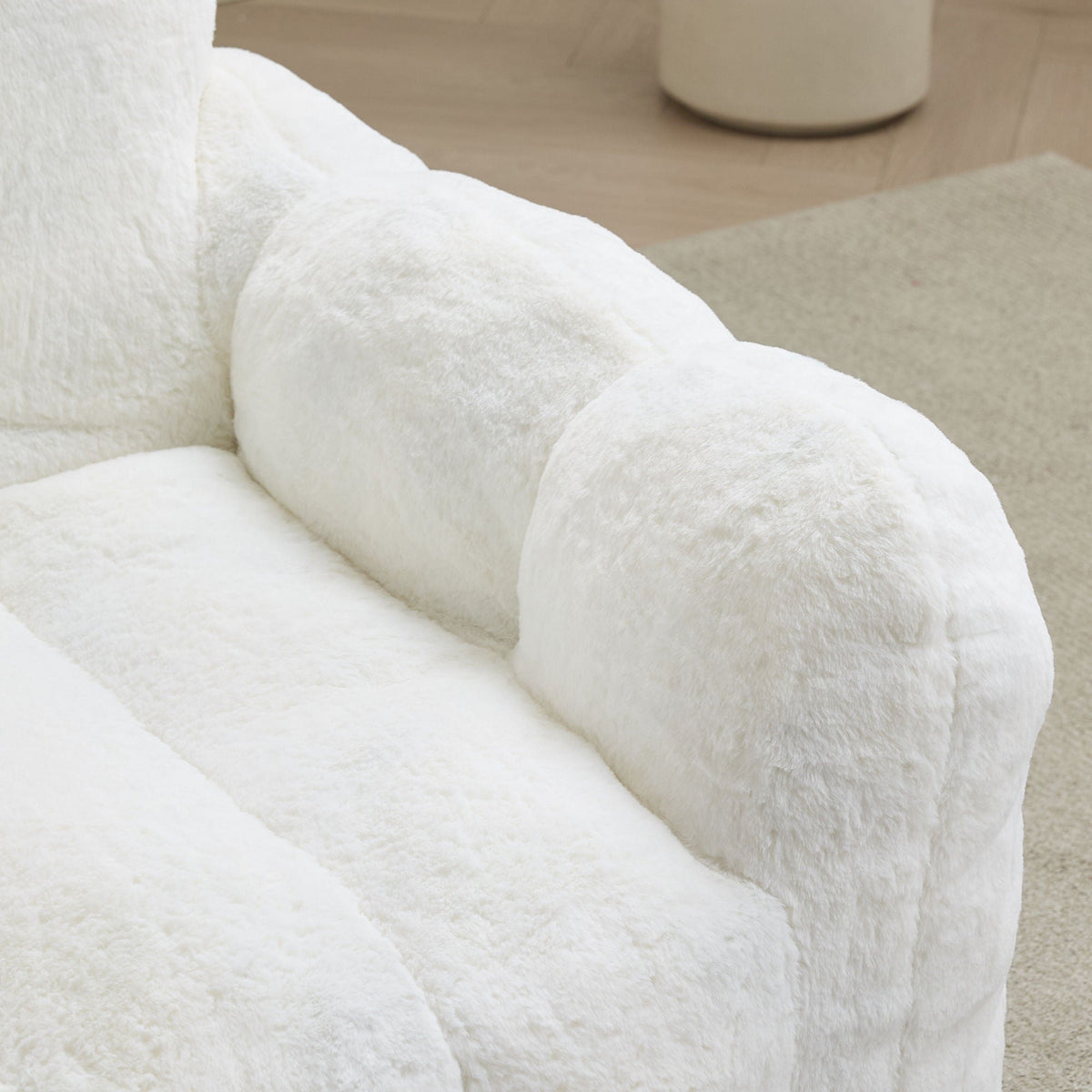 Lotus Style Compression Sofa Bean Bag with Ergonomic Design - White or Pink