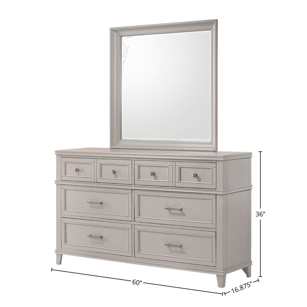 6 Drawer Dresser with Ample Storage - White or Gray