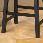 Wood 24" Saddle Stool with Saddle Seat - Walnut