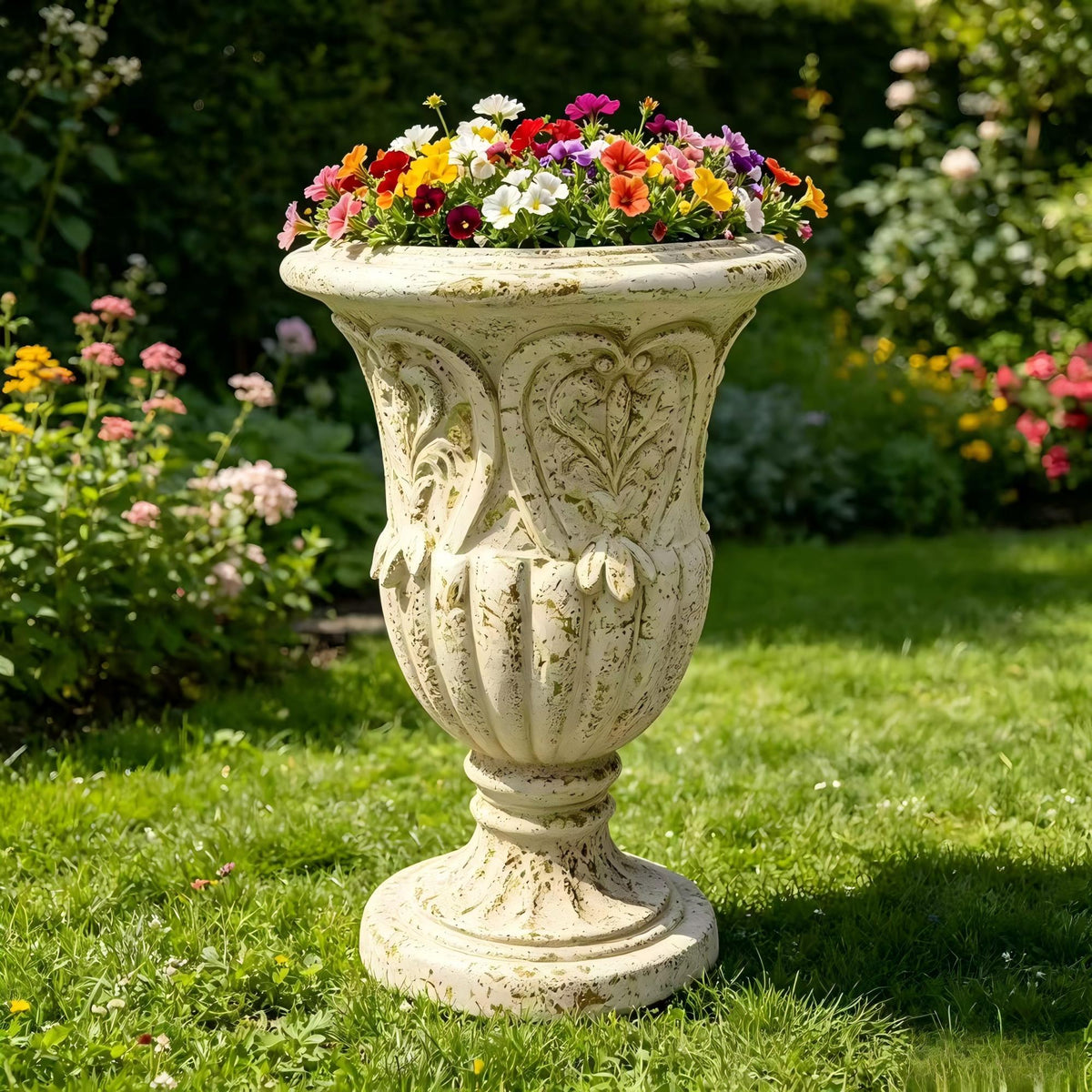 Rust Finish MGO Garden Planter with Drainage Hole - Garden Pots & Planters