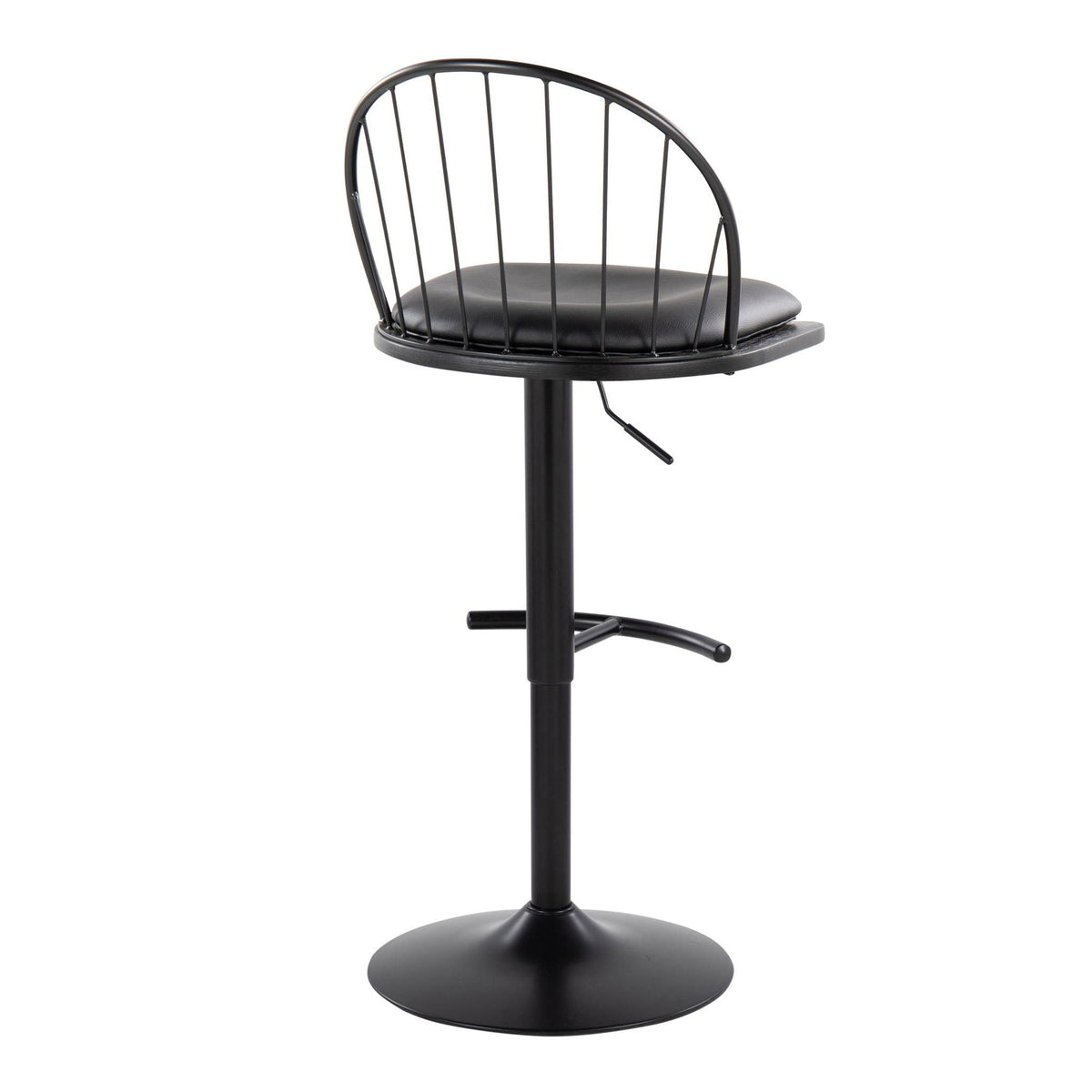 Farmhouse Adjustable Height Barstool Set with Swivel - Bronze or Black