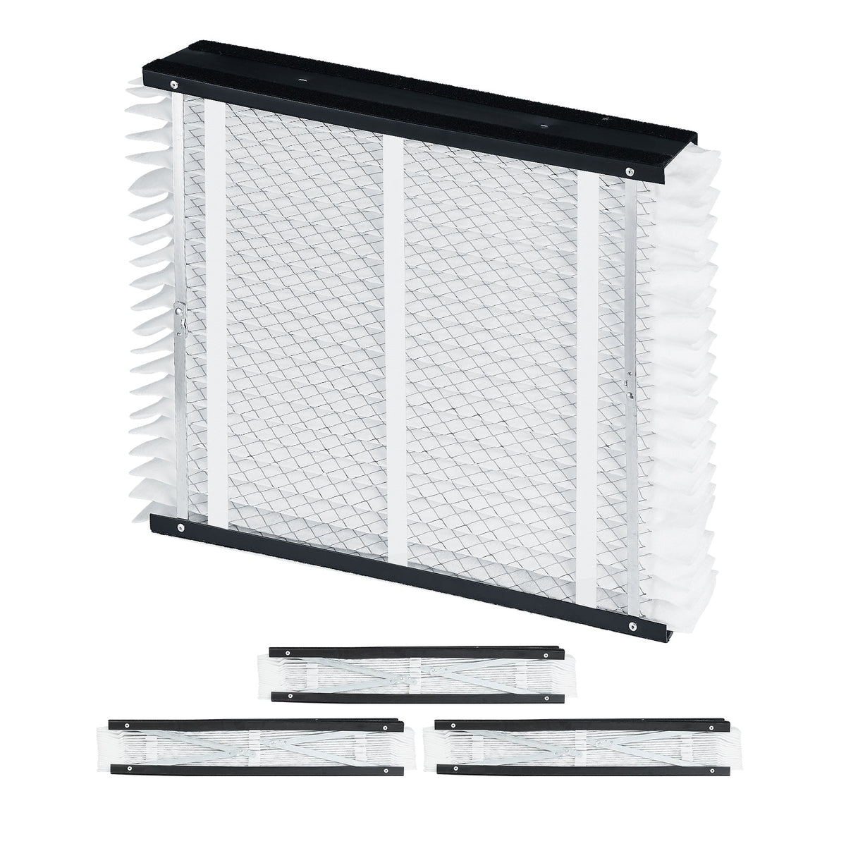 MERV 13 Electrostatic Pleated HVAC Furnace Filter 4-Pack with High Efficiency - White
