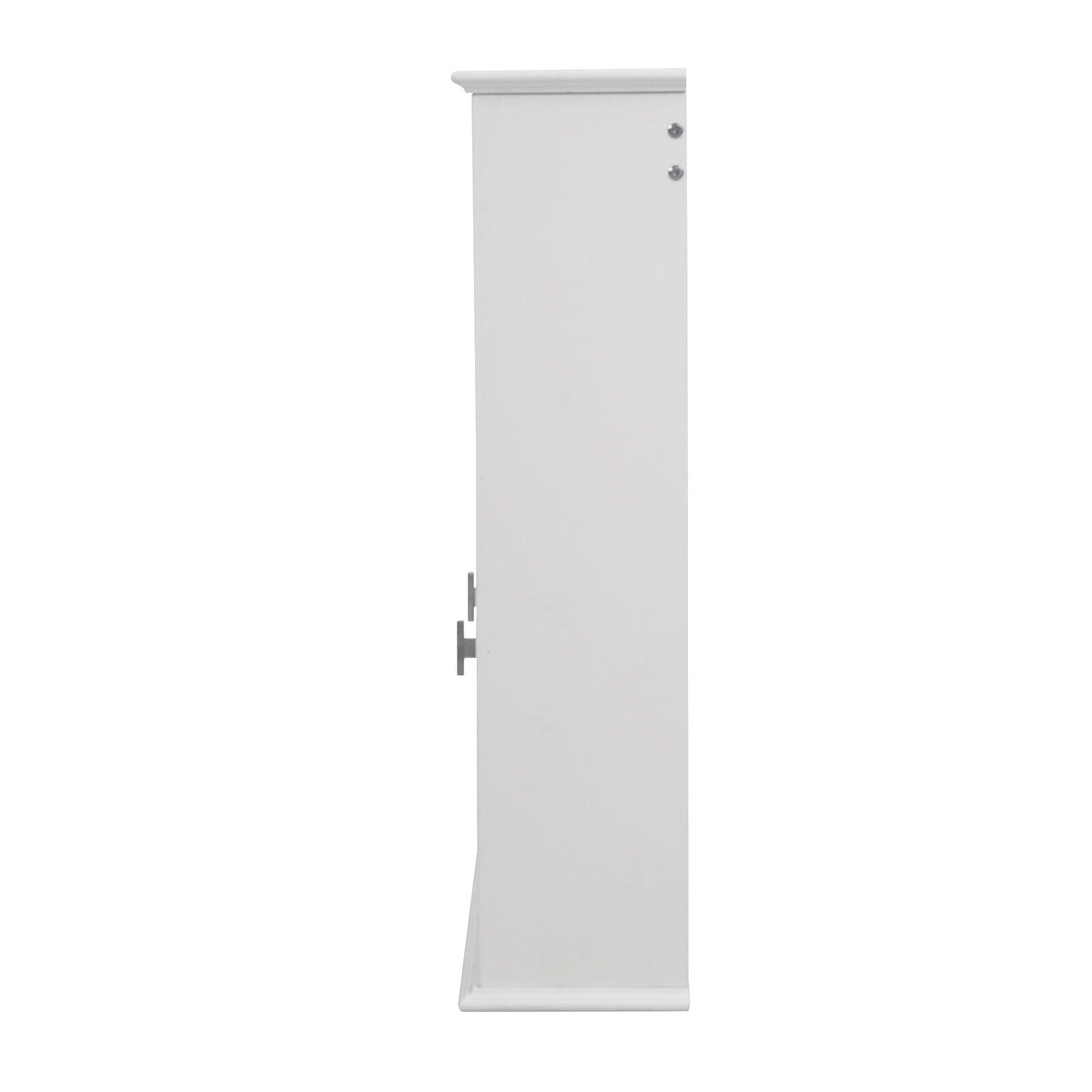 Wall Mount Mirror Cabinet with Adjustable Shelves - White