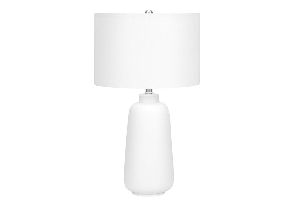Modern Ceramic Table Lamp with Ivory Shade - Cream