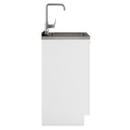 Laundry Cabinet with Stainless Steel Sink and Faucet - White