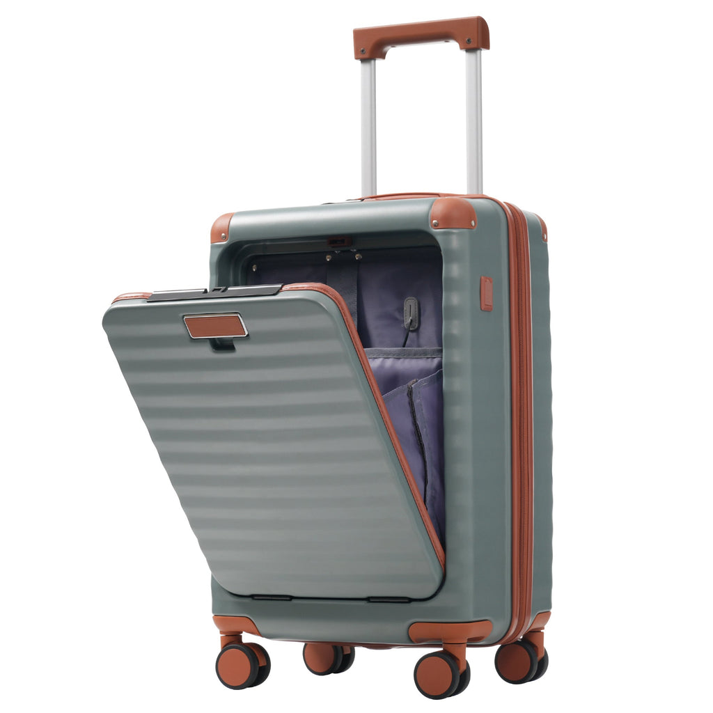 Deluxe 5-Piece Hard-Side Luggage Set with USB and TSA Locks - Multiple Colors