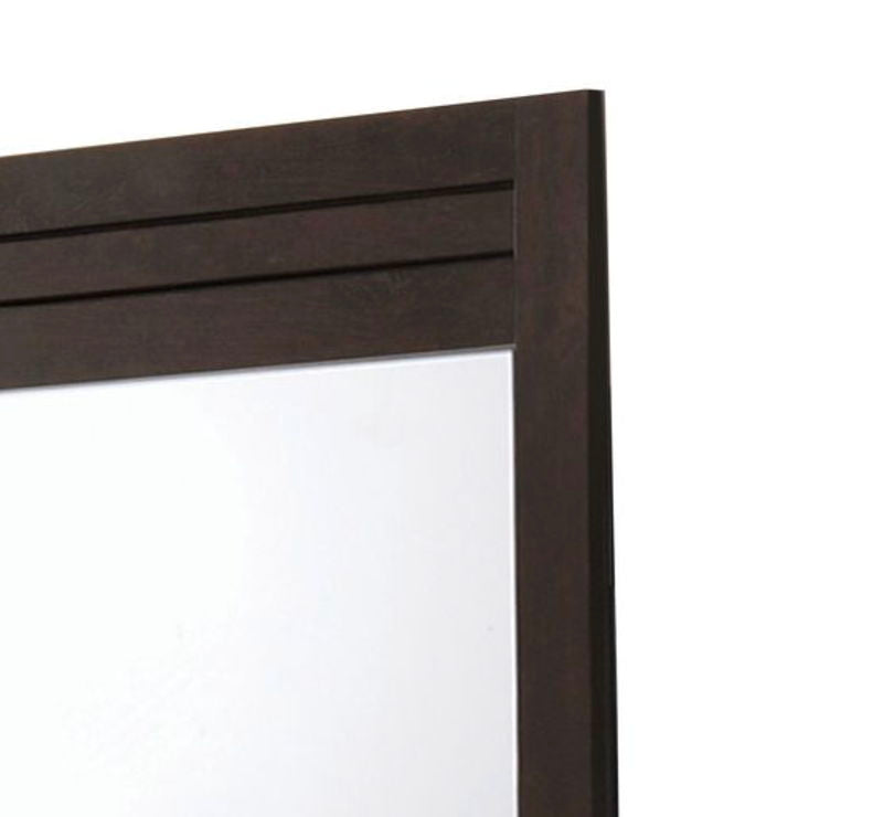 Panang Mahogany Mirror with Wooden Frame - Dark Brown