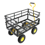 Outdoor Wagon Cart with Metal Frame - Green