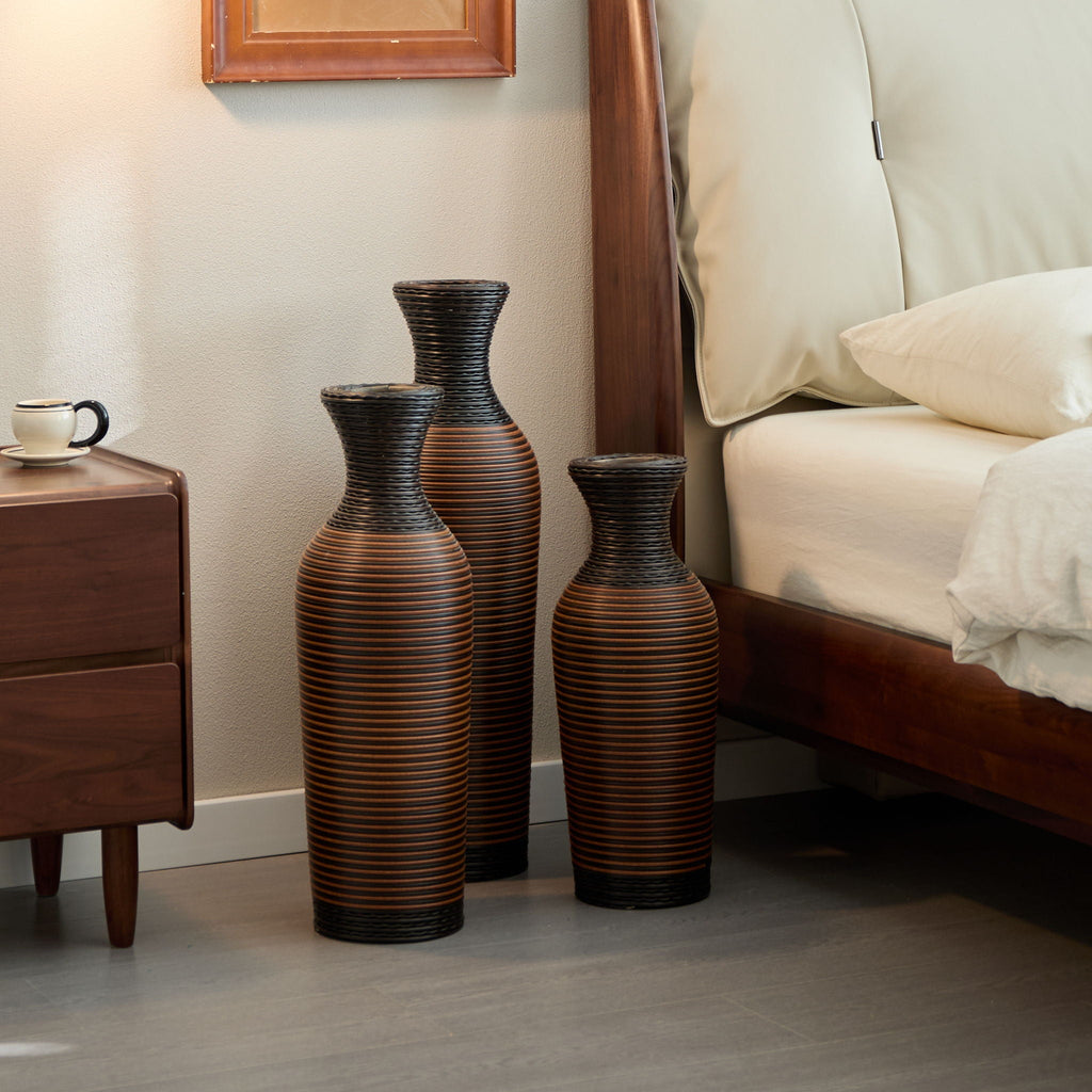 Classic And Neat Floor Vase with High Independent Stand - Multiple Colors