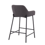 Industrial Fixed Height Counter Stool Set with Upholstered Seat - Multiple Colors