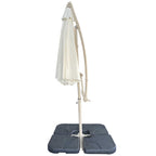10ft Offset Patio Umbrella with UV-Resistant Fabric - Beige
