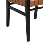 Modern Upholstered Dining Chair with Ergonomic Comfort - Black or Light Brown