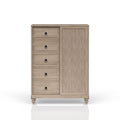 5 Drawer Door Chest with Felt & Cedar-Lined Storage - Sand