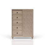 5 Drawer Door Chest with Felt & Cedar-Lined Storage - Sand