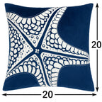 Seastar Starfish Pillow Cover with Reinforced Stitching - Indigo