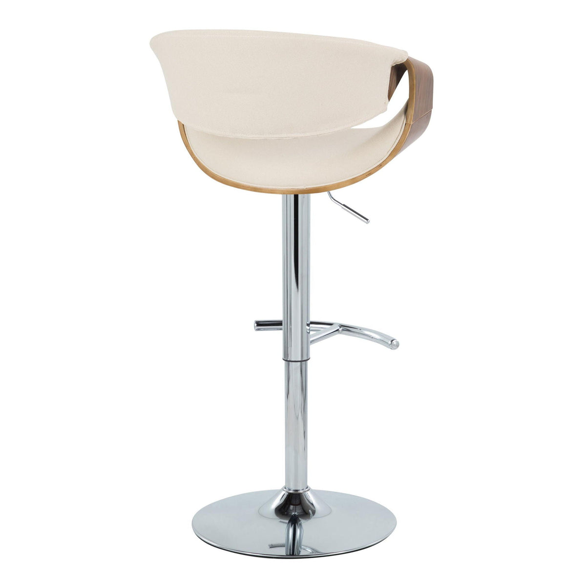 Mid Century Modern Adjustable Barstool Set with Swivel and Footrest - Multiple Colors