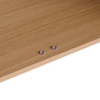 Bathroom Vanity Set with Resin Countertop Sink and 2 Doors - Light Brown Oak