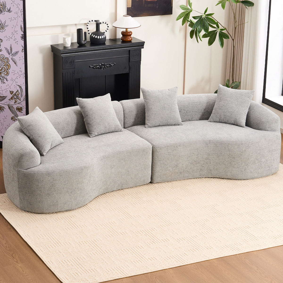 4 Seater Sofa With Fabric for Living Room