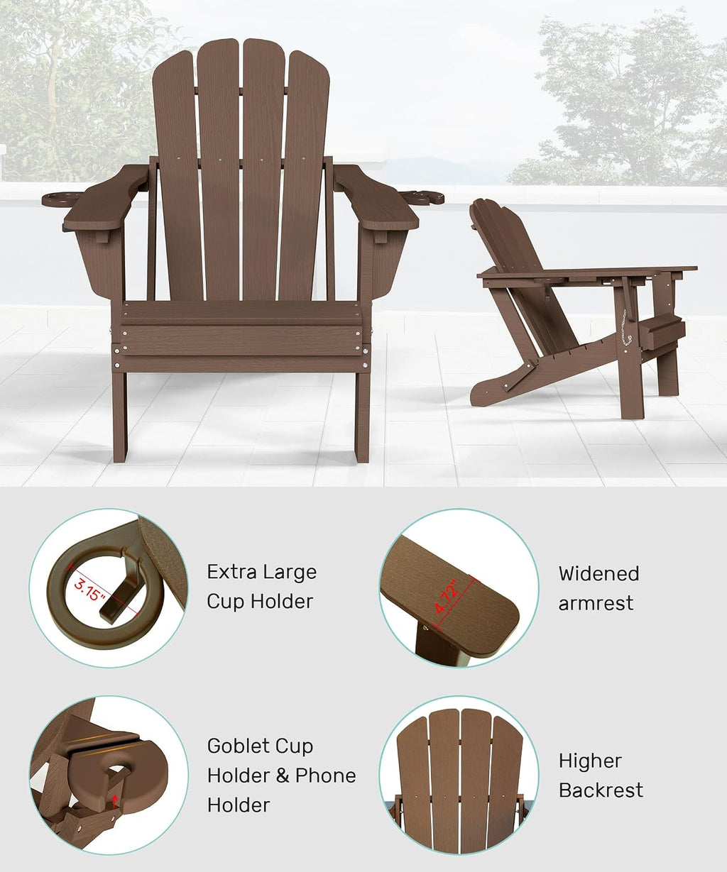 Adjustable HDPE Adirondack Chair with Personalized Comfort - White