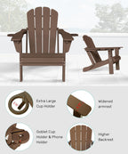 Adjustable HDPE Adirondack Chair with Personalized Comfort - White