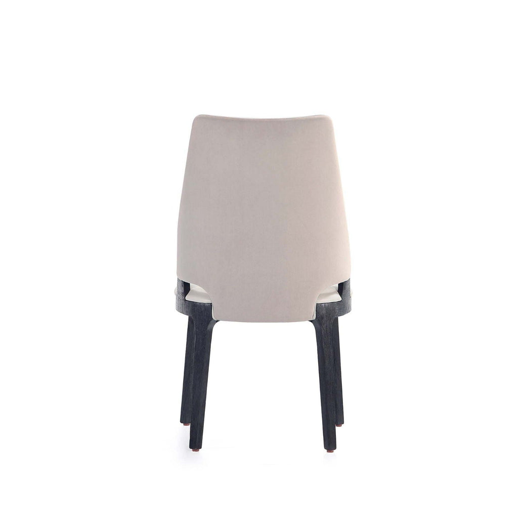 Kara Dining Chair Set of 2 with Solid Beech Wood Frame – Blue or Gray