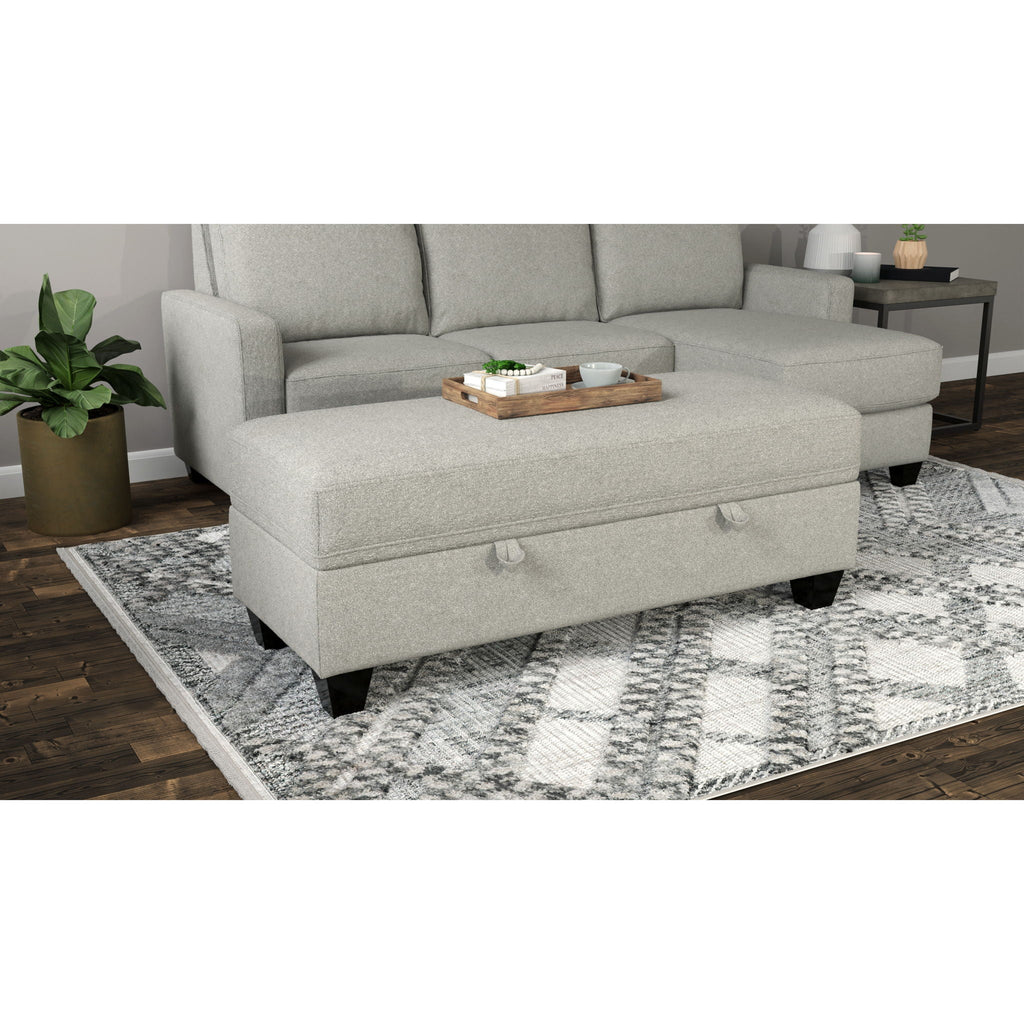 Drason Storage Ottoman with Concealed Storage - Gray or Light Brown