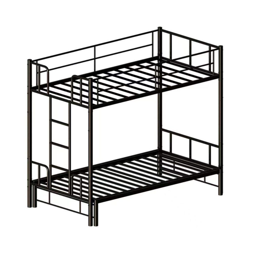 Twin Size Metal Pull-Out Bunk Bed with Ladder - Metal