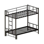 Twin Size Metal Pull-Out Bunk Bed with Ladder - Metal