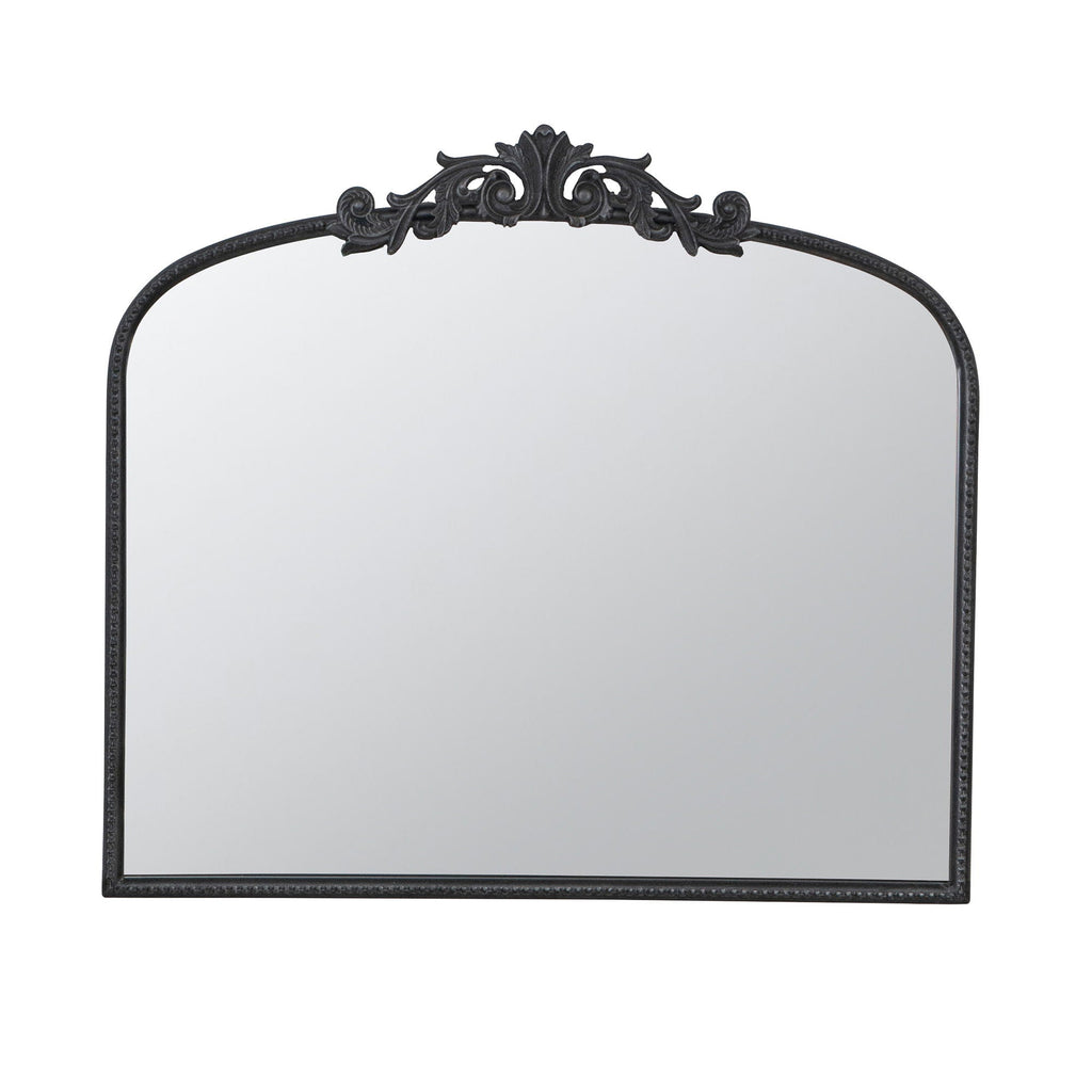 Baroque Inspired Arch Wall Mirror with Ornate Design - Gold or Black