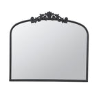 Baroque Inspired Arch Wall Mirror with Ornate Design - Gold or Black