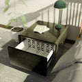 Modern Smart Side Table with Built-In Fridge and Wireless Charging - Black or White
