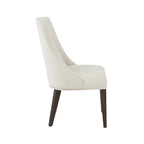 Upholstered Armchair with Ergonomic Backrest - Beige or Dark Gray