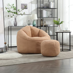 High Pressure Foam Bean Bag Sofa Chair with Footrest – Multiple Colors