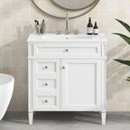Bathroom Vanity with 2 Drawers and Tip-Out Storage - Multiple Colors