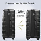 Hardside Spinner Luggage Set with TSA Lock - Black