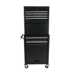 6 Drawer Lockable Tool Cabinet with Detachable Toolbox - Black, Red, or Blue